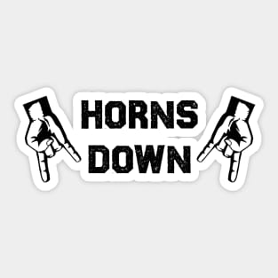 Horns Down Sticker